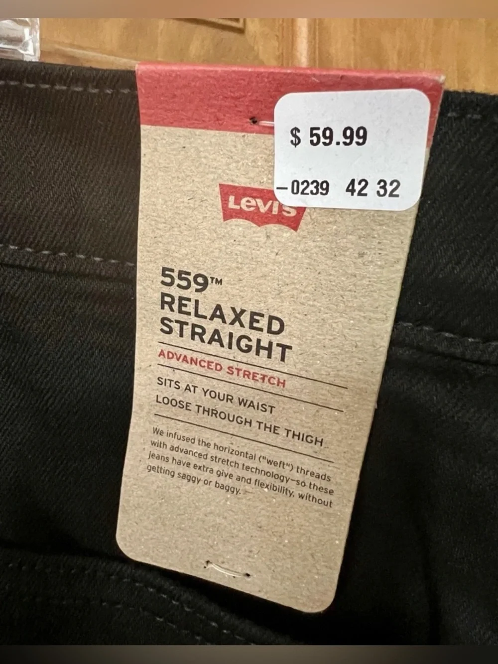 Levi's Men's Black 559 Relaxed Straight Jeans